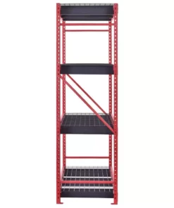 Husky 4-Tier Industrial Duty Steel Freestanding Garage Storage Shelving Unit in Red (77 in. W x 78 in. H x 24 in. D) -FixPro Store red husky freestanding shelving units n2w772478w4r 1d 1000