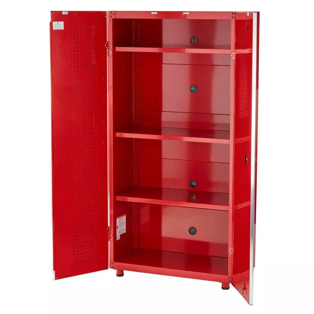 Husky 2-Pack Steel Shelf Set in Red (36 in. W x 15 in. D) for Ready-to-Assemble 36 in. Freestanding Garage Cabinet 5 Husky 2-Pack Steel Shelf Set in Red (36 in. W x 15 in. D) for Ready-to-Assemble 36 in. Freestanding Garage Cabinet - Image 3