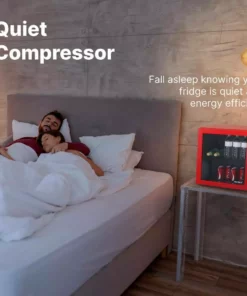 Husky 1.5 Cu. ft. 40-Can Glass Door Freestanding Countertop Quiet Mini Fridge with Reversible Door without Freezer (Red) -FixPro Store red husky mini fridges osfg010 rm 76 1000