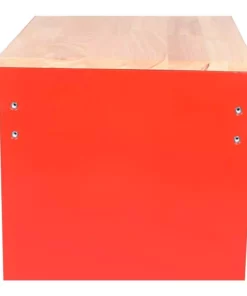 Husky 42 in. W x 18.1 in. D 8-Drawer Red Mobile Workbench Cabinet with Solid Wood Top -FixPro Store red husky mobile workbenches h42mwc8red 1f 1000