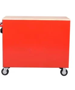 Husky 42 in. W x 18.1 in. D 8-Drawer Red Mobile Workbench Cabinet with Solid Wood Top -FixPro Store red husky mobile workbenches h42mwc8red 66 1000