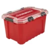Husky 20-Gal. Professional Duty Waterproof Storage Container with Hinged Lid in Red -FixPro Store red husky storage bins 246842 64 1000