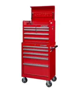 Husky 27 in. 11-Drawer Tool Chest and Cabinet Combo in Red -FixPro Store red husky tool chest combos 410 026 0111 1f 1000