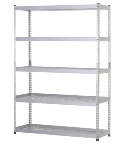 Husky 5-Tier Heavy Duty Steel Garage Storage Shelving Unit in Silver (48 in. W x 78 in. H x 24 in. D) -FixPro Store silver husky freestanding shelving units mr482478w5 40 1000