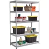 Husky 5-Tier Heavy Duty Steel Garage Storage Shelving Unit in Silver (48 in. W x 78 in. H x 24 in. D) 2 Husky 5-Tier Heavy Duty Steel Garage Storage Shelving Unit in Silver (48 in. W x 78 in. H x 24 in. D) -FixPro Store silver husky freestanding shelving units mr482478w5 64 1000