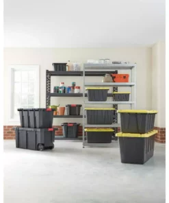 Husky 5-Tier Heavy Duty Steel Garage Storage Shelving Unit in Silver (48 in. W x 78 in. H x 24 in. D) -FixPro Store silver husky freestanding shelving units mr482478w5 c3 1000