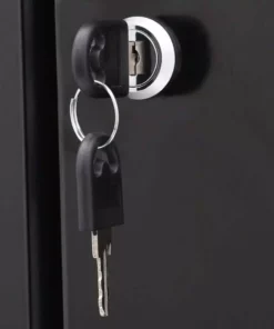 Husky Ready-to-Assemble 24-Gauge Steel Garage Gear Cabinet in Black (36 in. W x 72 in. H x 24 in. D) -FixPro Store smooth glossy black powder coating husky free standing cabinets g3624w us c3 1000