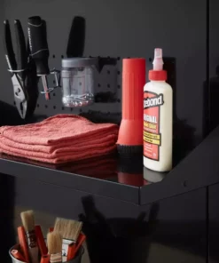 Husky 3-Piece Ready-to-Assemble Steel Garage Workstation in Black (26.6 in. W x 69.5 in. H x 19.5 in. D) 13 Husky 3-Piece Ready-to-Assemble Steel Garage Workstation in Black (26.6 in. W x 69.5 in. H x 19.5 in. D) -FixPro Store smooth glossy black powder coating husky garage storage systems g26003s1 us 1d 1000