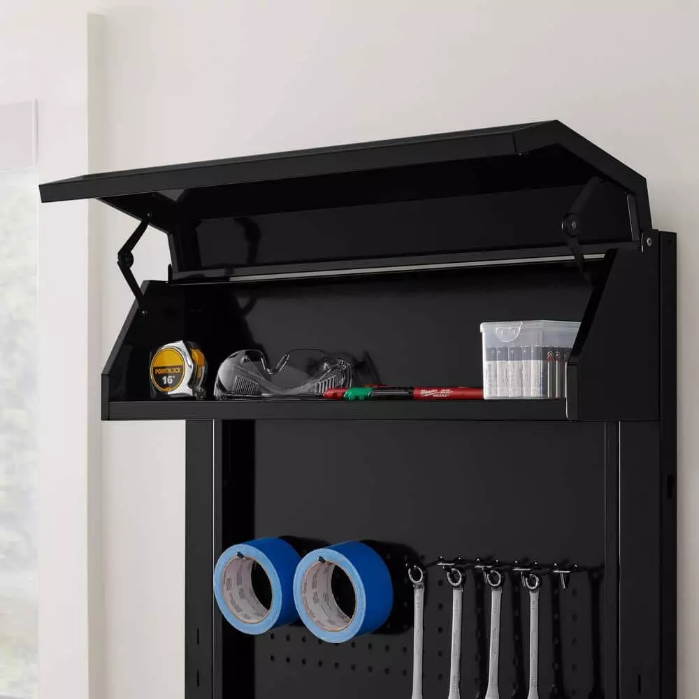 Husky 3-Piece Ready-to-Assemble Steel Garage Workstation in Black (26.6 in. W x 69.5 in. H x 19.5 in. D) 5 Husky 3-Piece Ready-to-Assemble Steel Garage Workstation in Black (26.6 in. W x 69.5 in. H x 19.5 in. D) - Image 3