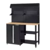 Husky 6-Piece Ready-to-Assemble Steel Garage Workstation in Black (53 in. W x 69.5 in. H x 19.5 in. D) 1 Husky 6-Piece Ready-to-Assemble Steel Garage Workstation in Black (53 in. W x 69.5 in. H x 19.5 in. D) -FixPro Store smooth glossy black powder coating husky garage storage systems g52006s1 us 64 1000