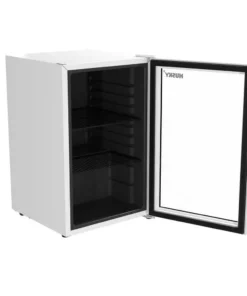 Husky 2.4 Cu. ft. 60-Can Freestanding Beverage Cooler Countertop Mini Fridge with Glass Door without Freezer (White) -FixPro Store white husky beverage wine combos osfg018 wl 4f 1000