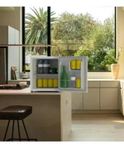 Husky 1.5 Cu. ft. 40-Can Solid Door Freestanding Countertop Quiet Mini Fridge with Reversible Door without Freezer (White) -FixPro Store white husky mini fridges osfs009 wm 31 1000