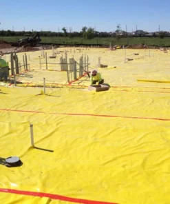 Husky 14 ft. x 140 ft. 15 mil Yellow Guard Vapor Barrier -FixPro Store yellows golds husky plastic sheeting cfyg1514 140y 4f 1000