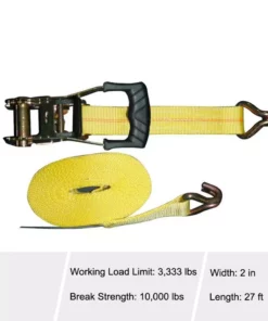 Husky 27 ft. x 2 in. Heavy-Duty Ratchet Tie-Down Strap with J Hook -FixPro Store yellows golds husky ratchet straps fh0843 a0 1000