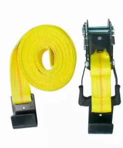 Husky 2 in. x 27 ft. Heavy-Duty Ratchet Tie-Down Strap with Flat Hooks -FixPro Store yellows golds husky ratchet straps fh0850 c3 1000